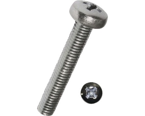 Linsenkopfschraube m. Kreuzschlitz DIN 7985 M3x12 mm Edelstahl A2, 100 Stück