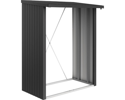 Offener Geräteunterstand aus Metall mit Dach