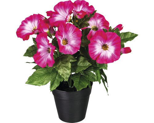 Kunstblume Petunia im Kunststofftopf Höhe: 28 cm pink