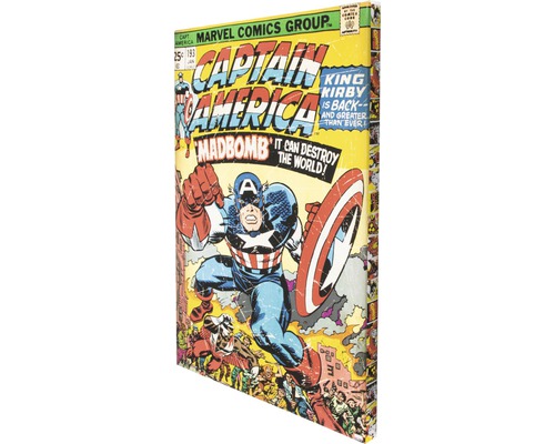 Captain America Comic Cover auf Leinwand