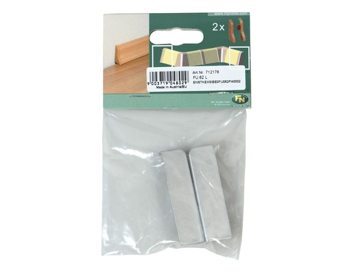 Zwei Befestigungskeile aus Metall in einer transparenten Verpackung