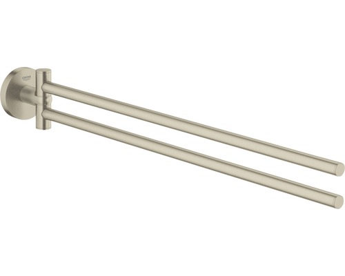 Handtuchhalter doppelt GROHE Essentials schwenkbar nickel gebürstet 40371EN1 Doppel Handtuchhalter aus Metall zur Wandmontage