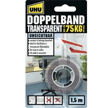 UHU Doppelband Transparent bis 75 Kilogramm