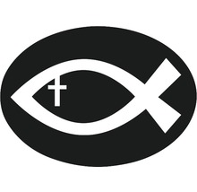 Ichthys Symbol mit Kreuz