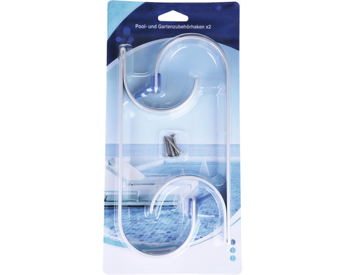 Zwei Pool und Gartenzubehör Haken in einer Verpackung.