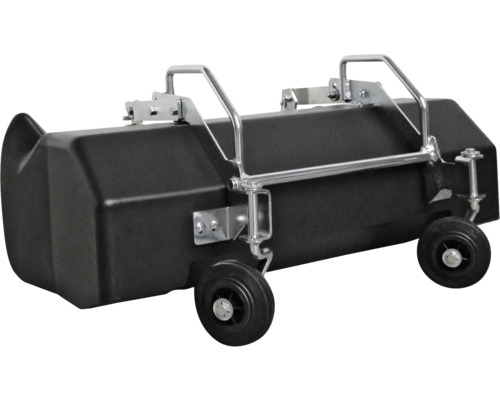 Kehrmaschinen-Auffangbehälter mit Rädern und Haltegriffen