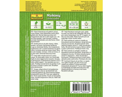 Samenpackung Maikönig Kopfsalat, Pflanzzeitraum von Februar bis Juni