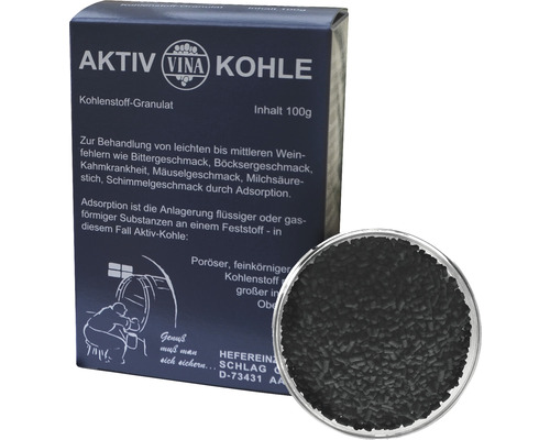 Aktiv-Kohle 100 g zur Entfernung unerwünschter Farb-, Geschmacks und Geruchstoffen aus Flüssigkeiten