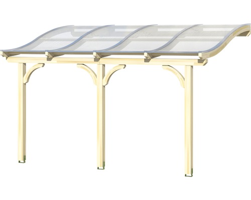 Holzcarport mit durchsichtigem Dach