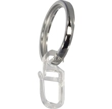 Gardinenring flach mit Haken und Gleiteinlage für Carpi chrom Ø 16 mm 10 Stk.