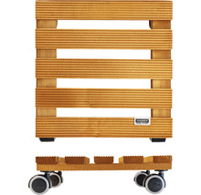 Rolluntersetzer aus Holz mit Rollen für Pflanzkübel