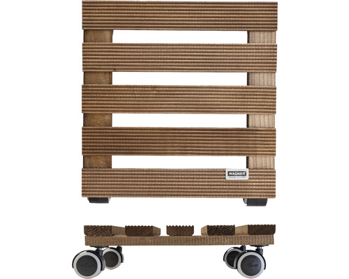 Pflanzenroller aus Holz mit Rollen