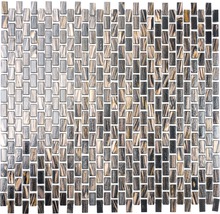 Glasmosaik braun/gold 30,5x32,7 cm