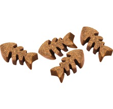 Fünf fischförmige Hundekuchen