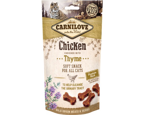 Carnilove Katzensnack mit Hühnchen und Thymian, getreidefrei