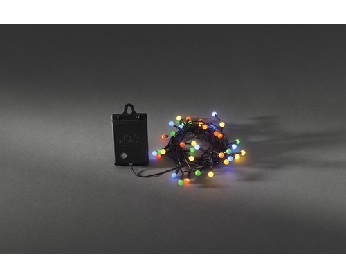 LED Lichterkette Konstsmide Globe Globe 3,9 m 40 LEDs Lichtfarbe bunt batteriebetrieben inkl. Timer Batteriebetriebene Lichterkette mit mehrfarbigen LED Lampen