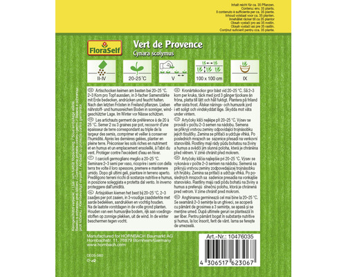 FloraSelf Vert de Provence Artischockensamen Packung