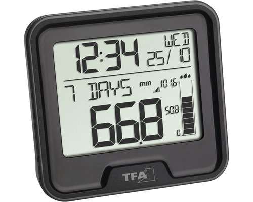 Elektronische Wetterstation mit Datumsanzeige und TFA Logo