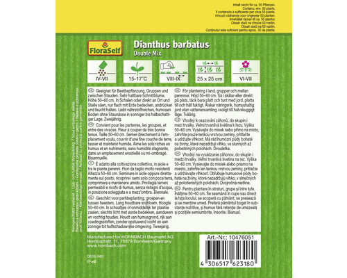 Packung FloraSelf Saatgut Bartnelke Double Mix