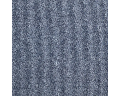 Nahaufnahme eines blauen Teppichbodens.