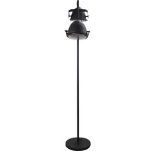 Schwarze Stehlampe mit zwei Leuchten