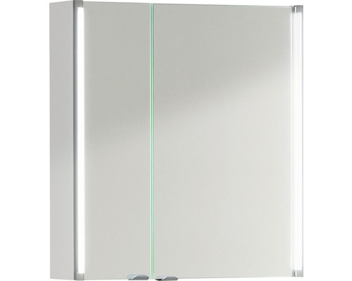 Spiegelschrank EEK A LED-Line weiß 2 trg.61 cm breit Fackelmann Spiegelschrank mit Beleuchtung für Badezimmer