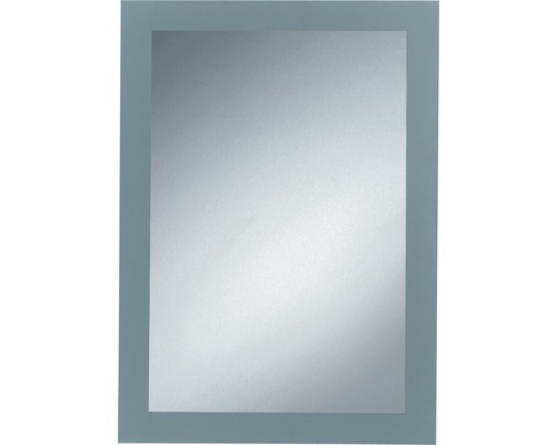 Siebdruckspiegel Toba 50x70 cm silberfarben