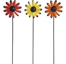 Drei Metallblumenstecker für den Garten