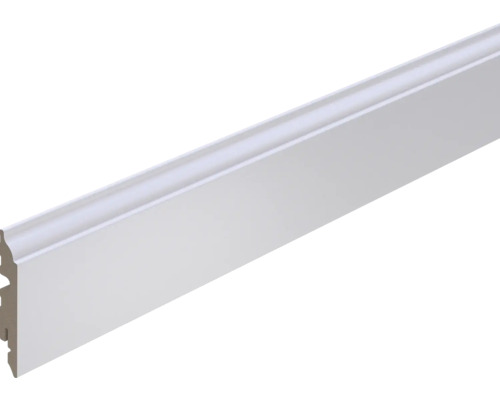 Weiße Fußleiste aus Holz