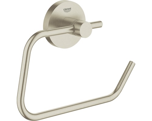 Toilettenpapierhalter GROHE Essentials ohne Deckel nickel gebürstet 40689EN1 Grohe Logo Handtuchring zur Wandmontage