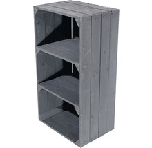 Holzkistenregal mit drei Fächern