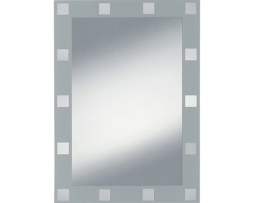 Siebdruckspiegel Domino 50x70 cm silberfarben