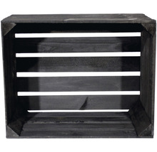 Holzkiste schwarz 50x40x30 cm