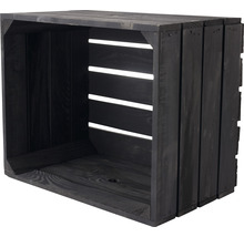 Holzkiste schwarz 50x40x30 cm