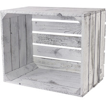 Holzkiste shabby weiß 50x40x30 cm