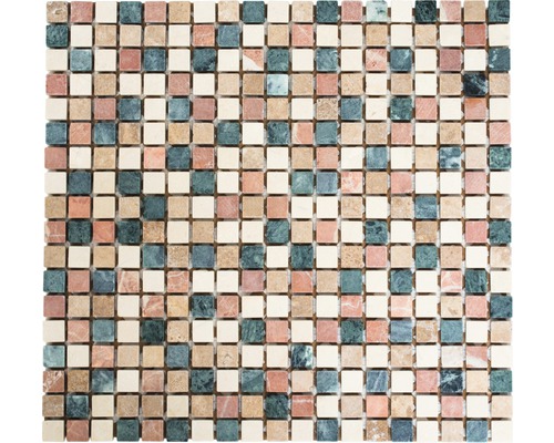 Natursteinmosaik MOS 15/RND 30,5x32,2 cm beige/braun/grün Natursteinmosaik MOS 15/RND 30,5x32,2 cm beige/braun/grün