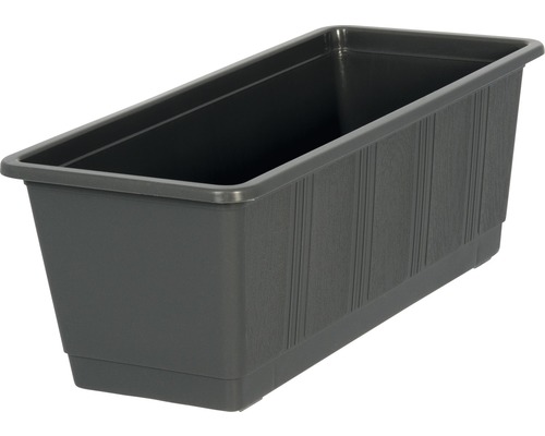 Blumenkasten geli Standard Kunststoff 40x17x14 cm anthrazit Rechteckiger Pflanzkasten für den Garten