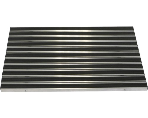 Gummimatte Wolfa für Fußabstreiferkasten 60x40x2 cm Fußmatte aus Aluminium und Gummi
