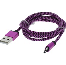 Geflochtenes USB-Kabel mit USB- und Micro-USB-Anschluss
