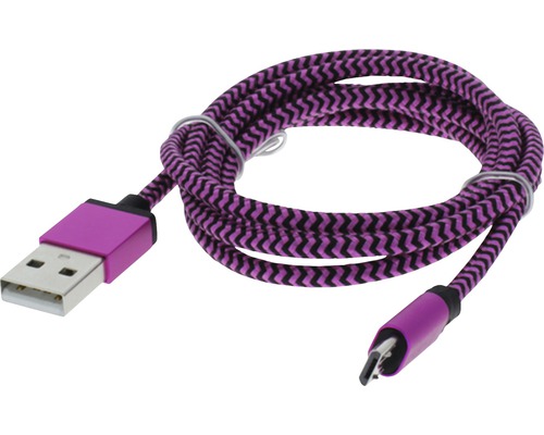 Geflochtenes USB-Kabel mit USB- und Micro-USB-Anschluss
