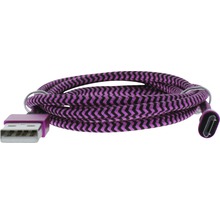 USB-Kabel mit Textilummantelung und USB-Anschluss