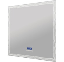 LED Badspiegel Multimedia mit Touch Bluetooth Antifog und FM Radio inkl. Spiegelheizung und Lautsprecher 90x90 cm