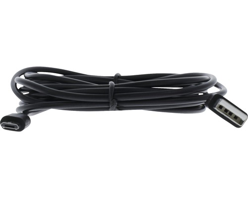 Schwarzes Micro-USB-Kabel mit zwei Anschlüssen