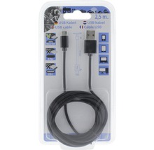 2.5 meter USB Kabel in Verpackung