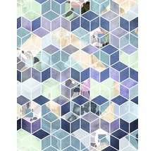 Geometrisches Würfelmuster mit verschiedenen Texturen