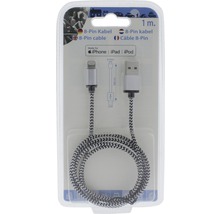 8-Pin Kabel, geeignet für iPhone, iPad und iPod, Länge 1 Meter