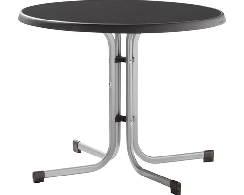 Gartentisch Sieger 209/A 86 cm graphit Gestell aus Stahl in graphit, Gartentischplatte aus Mecalit®-Pro in anthrazit Gartentisch Sieger 209/A 86 cm graphit Gestell aus Stahl in graphit, Gartentischplatte aus Mecalit®-Pro in anthrazit