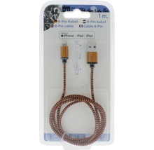 8-Pin Kabel mit Lightning und USB Anschluss, Länge 1 Meter