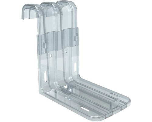 Drei transparente Eckwinkel zur Wandmontage