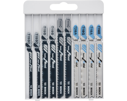 Set mit Stichsägeblättern für Holz und Metall